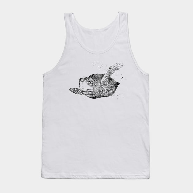 Sea turtle Tank Top by erzebeth